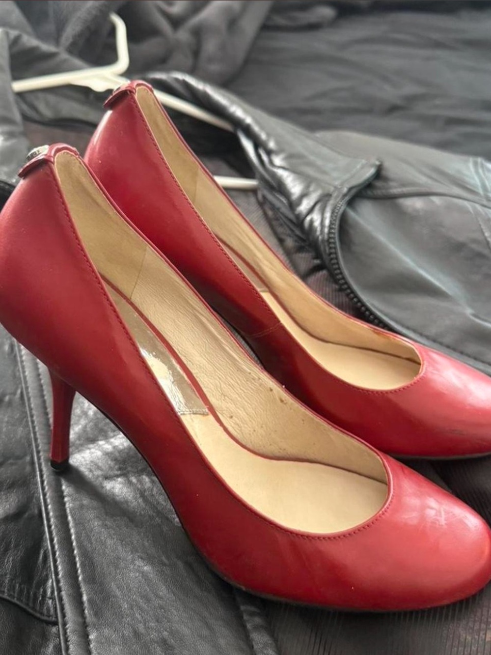 Michael Kors Red Patent-Look Stiletto Pumps
